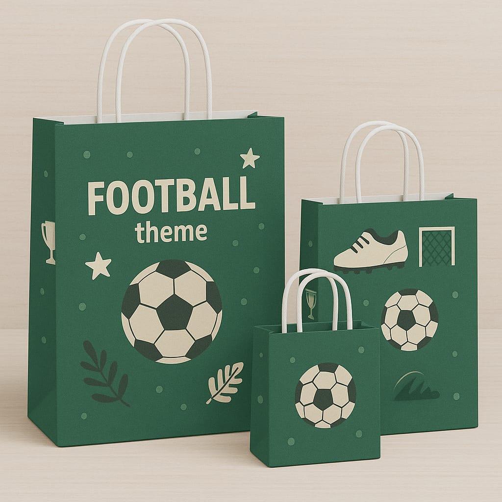 Football Theme Paper Carry Bags for Return Gifts - PARTYFOXX 