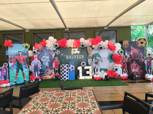 Grand Football Theme Birthday Decoration with 2000+ Balloons