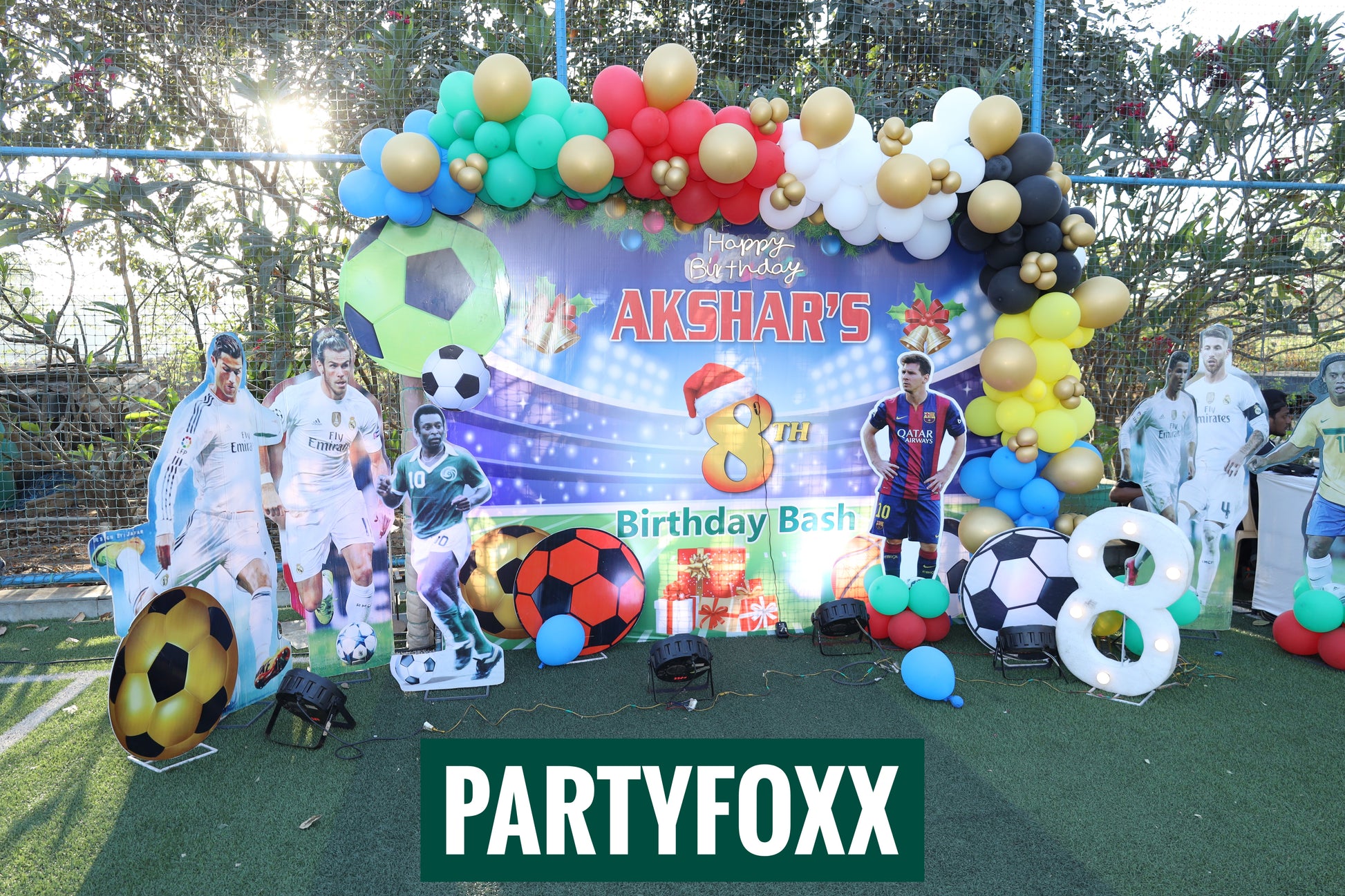 Football Theme Birthday Decoration flex backdrop - PARTYFOXX 