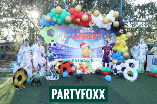 Football Theme Birthday Decoration flex backdrop - PARTYFOXX 