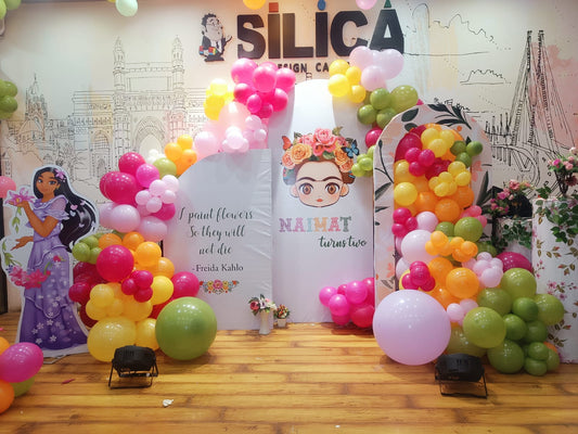 Frida Kahlo Inspired Floral Theme Birthday Decoration - PARTYFOXX 
