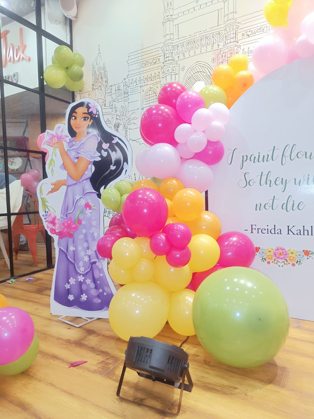 Frida Kahlo Inspired Floral Theme Birthday Decoration - PARTYFOXX 