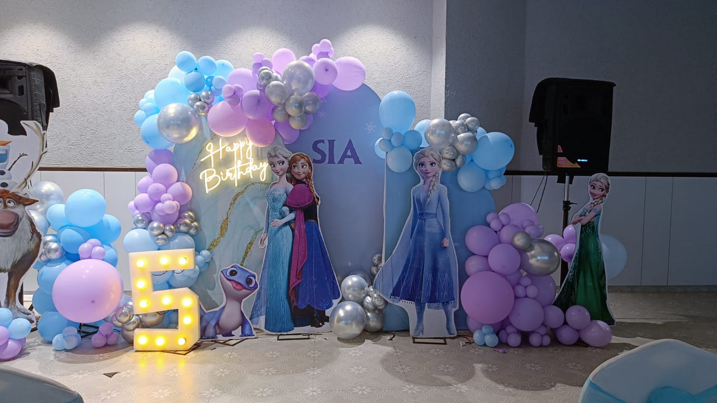 Frozen Theme Birthday Decoration – Magical Winter Wonderland - PARTYFOXX 