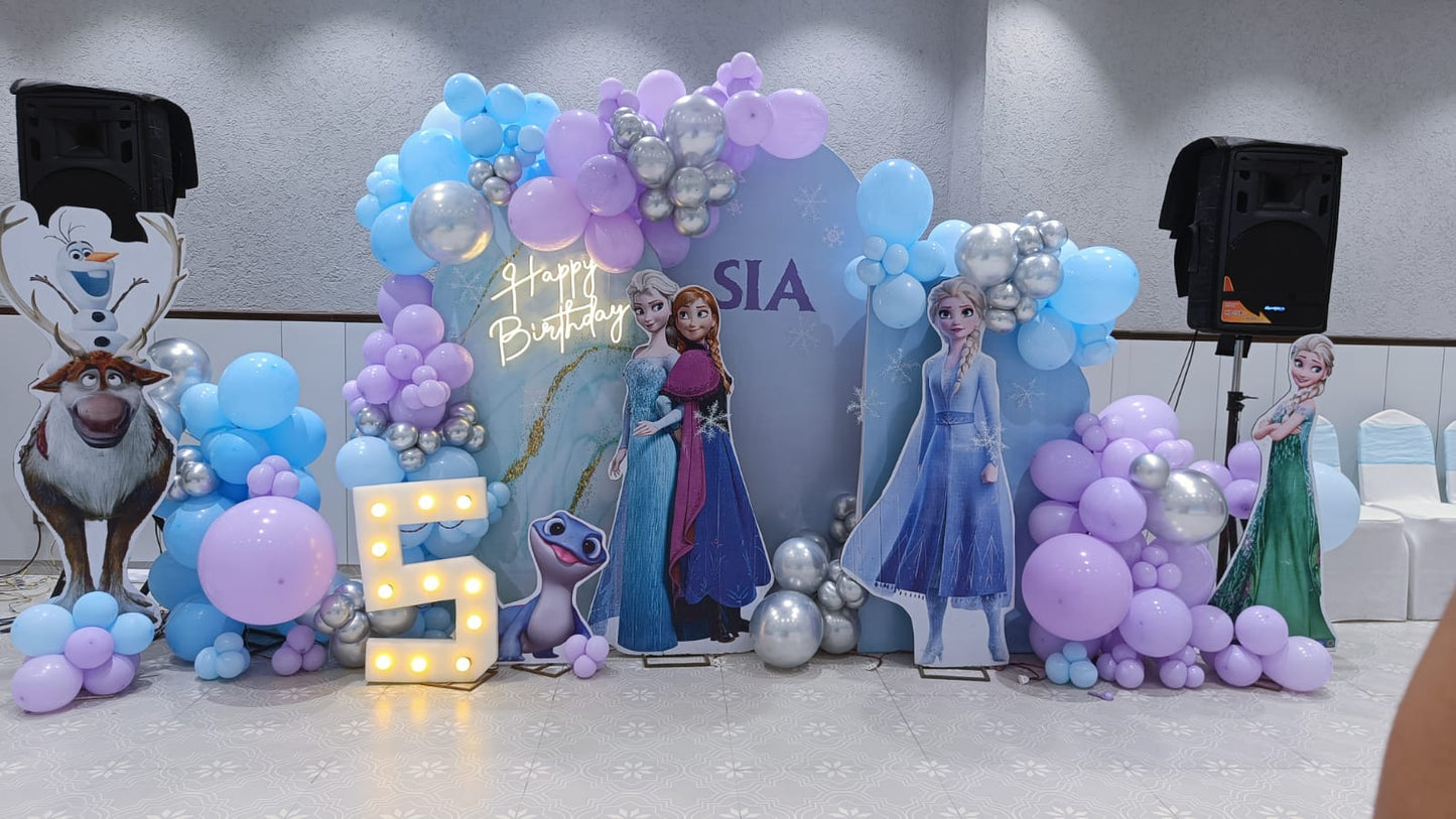 Frozen Theme Birthday Decoration – Magical Winter Wonderland - PARTYFOXX 