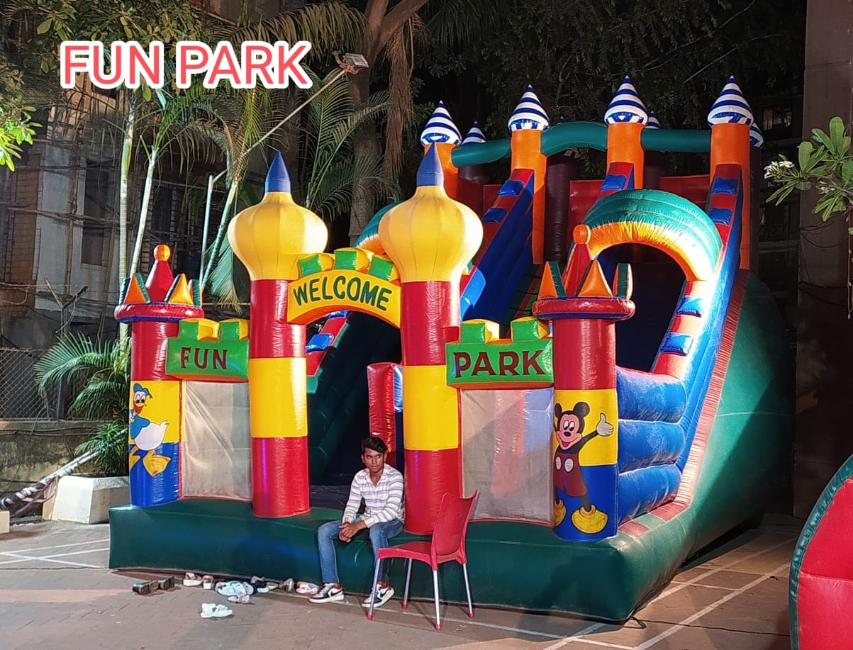 Large Fun Park Bouncy Inflatable - PARTYFOXX 