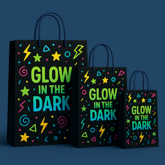Glow in the Dark Theme Paper Carry Bags for Return Gifts - PARTYFOXX 