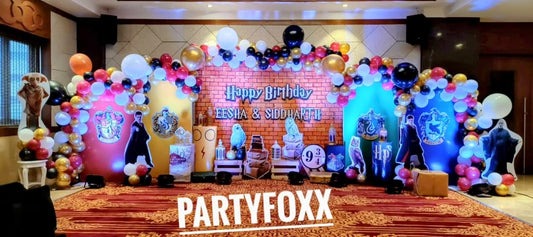 Grand Harry Potter Theme Birthday Decoration – Large-Scale Hogwarts Setup - PARTYFOXX 