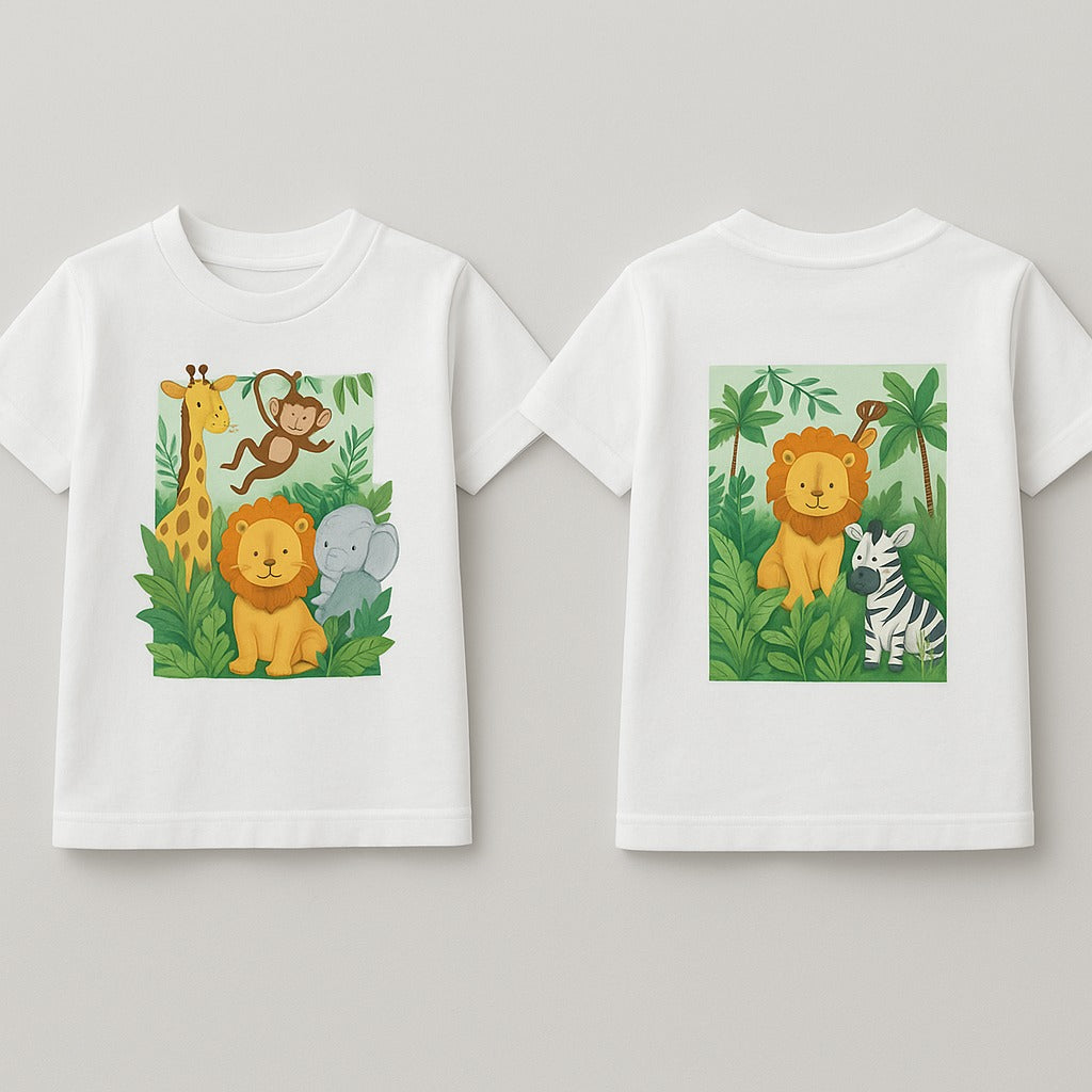 Custom Jungle Theme Kids T-Shirts – Corporate Gifts - PARTYFOXX 