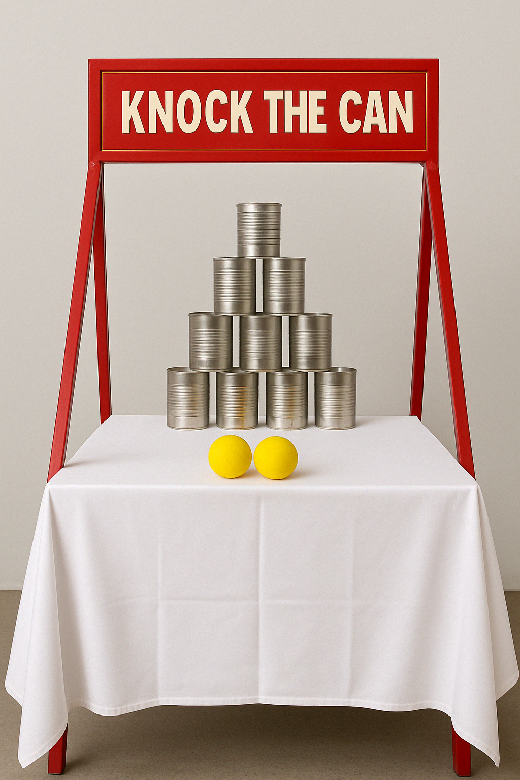 Knock the Can Game Stall - PARTYFOXX 