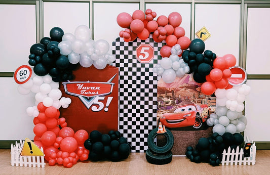 Lightning McQueen Racing Theme Birthday Decoration - PARTYFOXX 