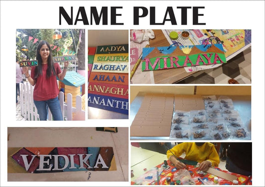Name Plate Painting Activity for Kids