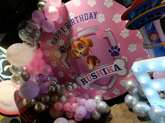 Paw Patrol Skye Theme Ring Decoration – Customized for Girls - PARTYFOXX 