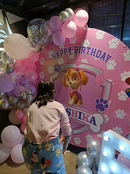 Paw Patrol Skye Theme Ring Decoration – Customized for Girls - PARTYFOXX 