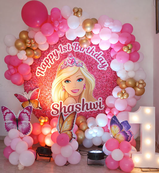 Princess Theme Birthday Ring Backdrop Decoration - PARTYFOXX 
