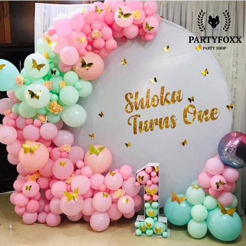 Elegant Floral Balloon Ring Décor – Perfect for Birthdays and Celebrations - PARTYFOXX 