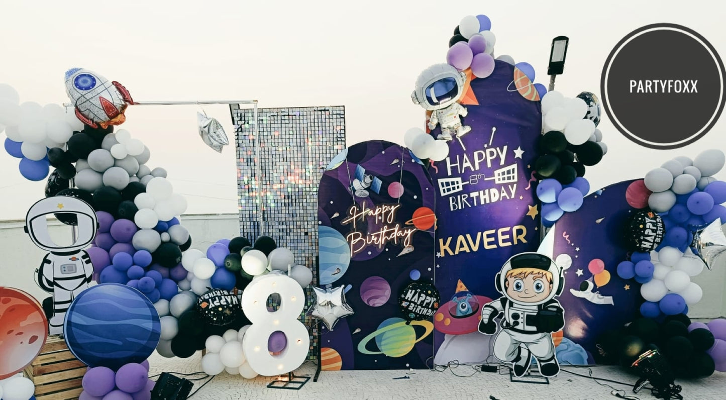 Space Theme Birthday Decoration for Kids - PARTYFOXX 