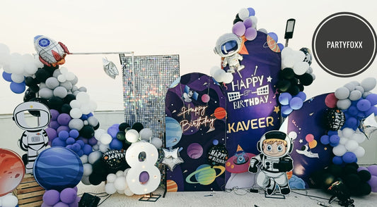 Space Theme Birthday Decoration for Kids - PARTYFOXX 