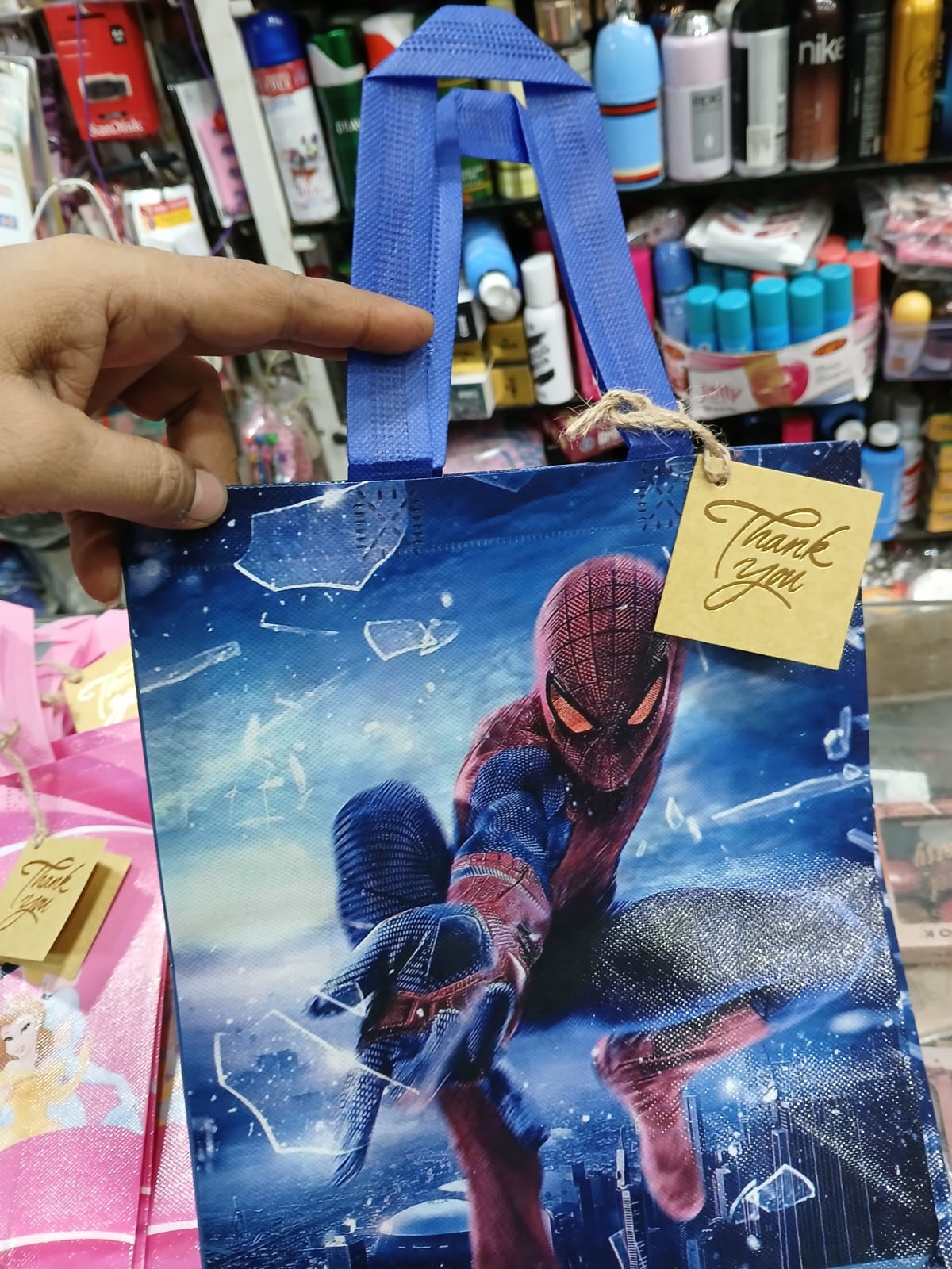 Spider-Man Theme Paper Carry Bags - PARTYFOXX 