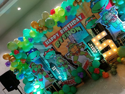 Teenage Mutant Ninja Turtles Theme Birthday Decoration - PARTYFOXX 