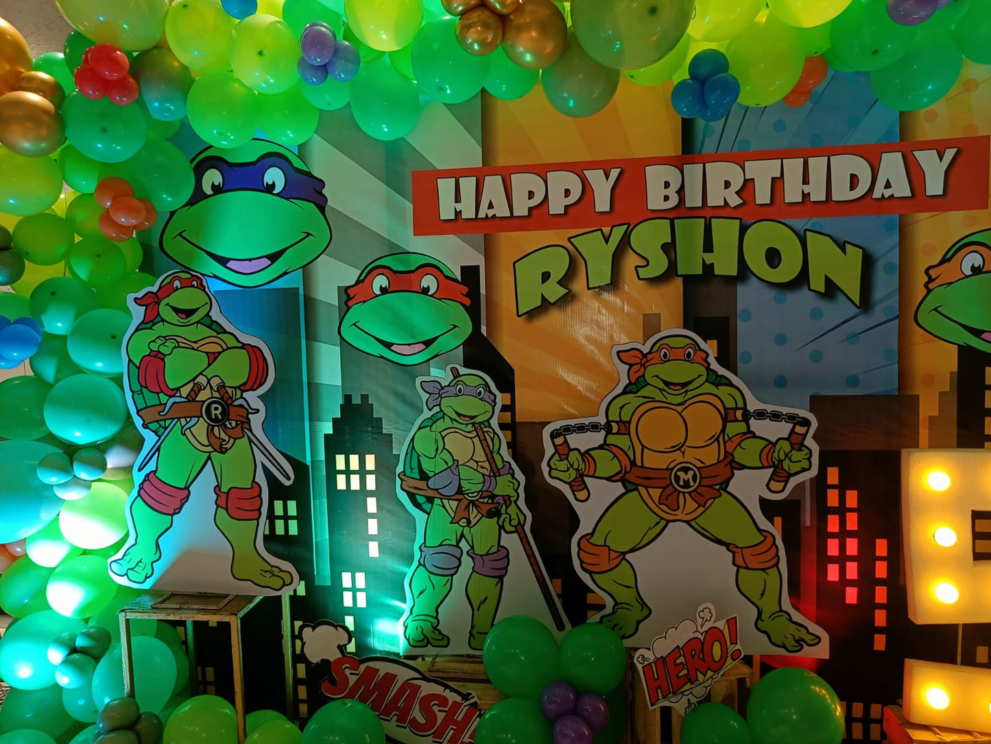 Teenage Mutant Ninja Turtles Theme Birthday Decoration - PARTYFOXX 
