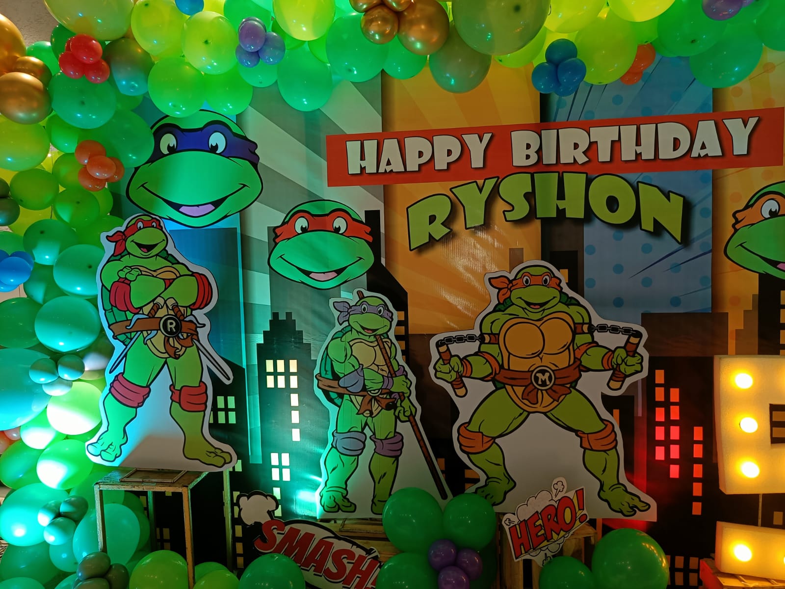 Teenage Mutant Ninja Turtles Theme Birthday Decoration - PARTYFOXX 