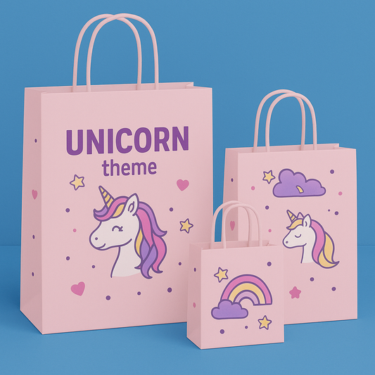Unicorn Theme Paper Carry Bags for Return Gifts