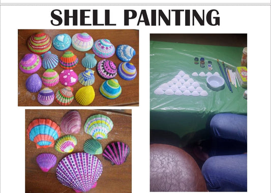 Shell Painting – Fun DIY Activity (25 Pieces) - PARTYFOXX 