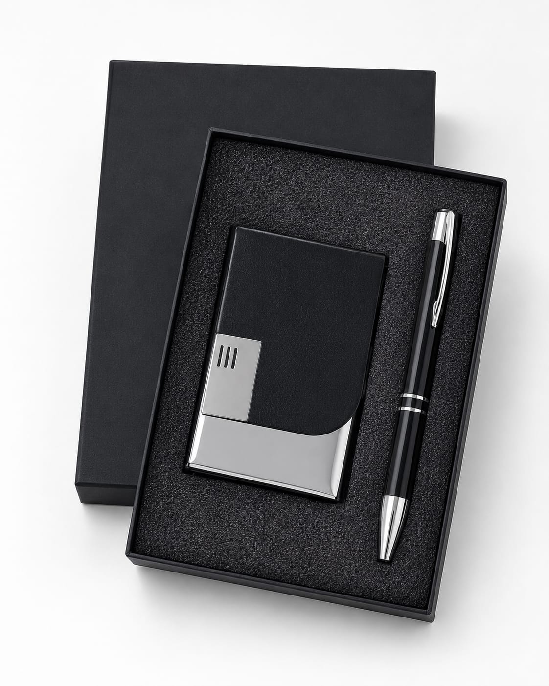 Premium Card Holder & Pen Gift Set
