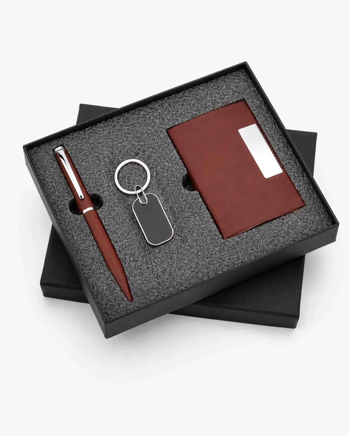 Premium Card Holder, Pen & Keychain Gift Set