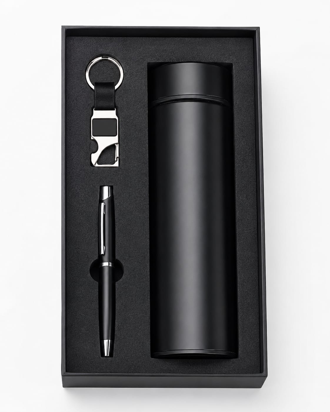 Premium Bottle, Pen & Keychain Gift Set