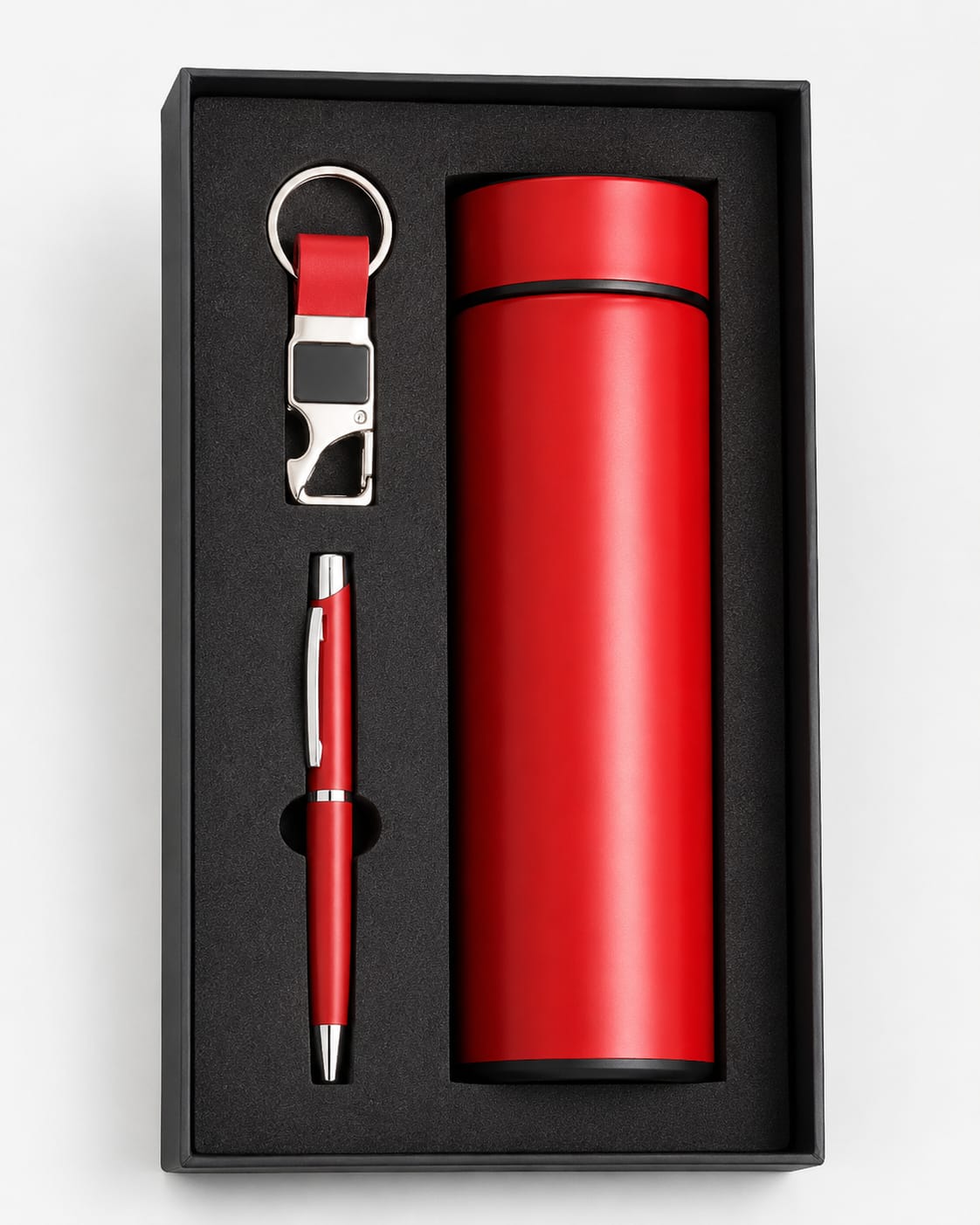 Premium Bottle, Pen & Keychain Gift Set