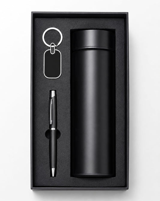 Premium Bottle, Pen & Keychain Gift Set