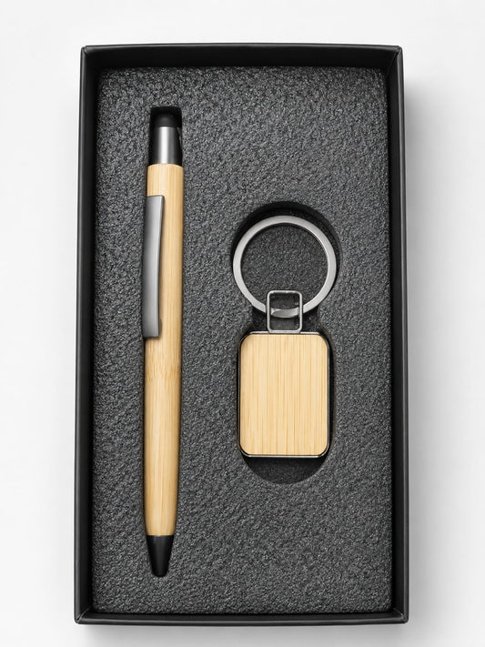 Premium Pen & Keychain Corporate Gift Set - PARTYFOXX 