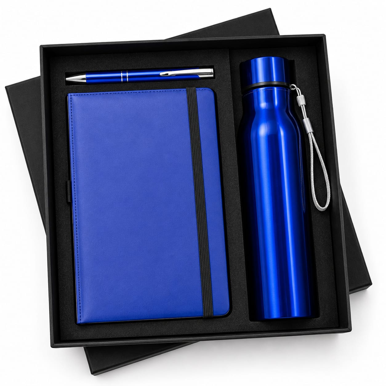Elastic Diary with Sports Bottle Set