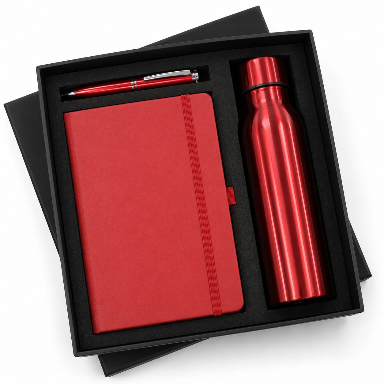 Elastic Diary with Sports Bottle Set