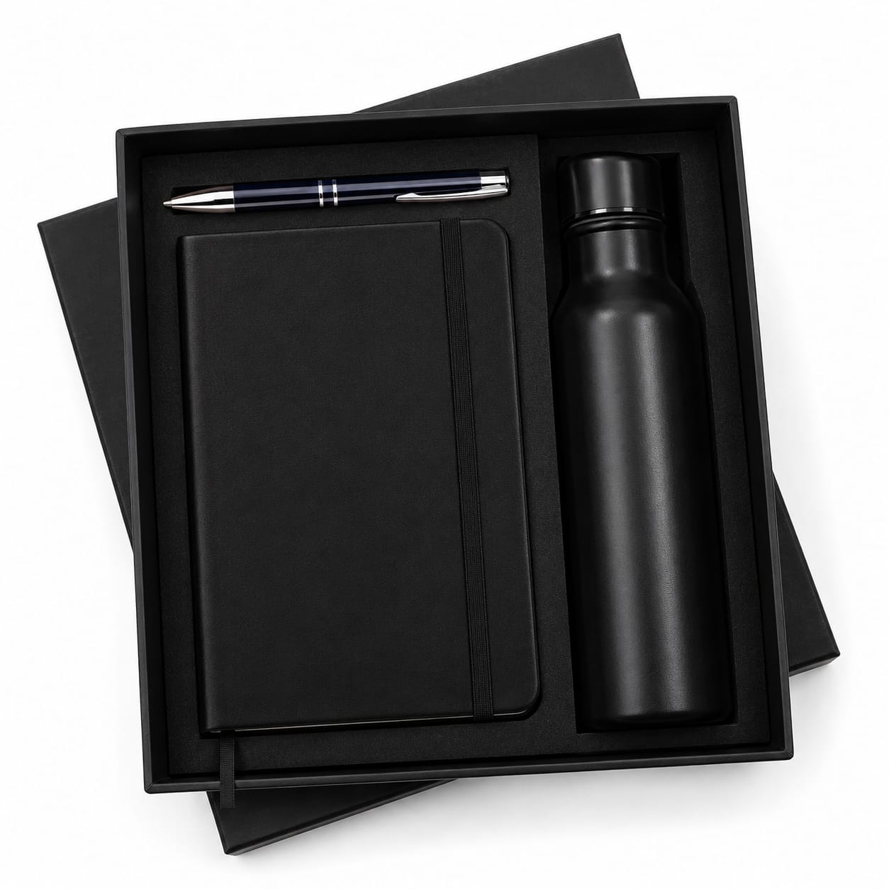 Elastic Diary with Sports Bottle Set