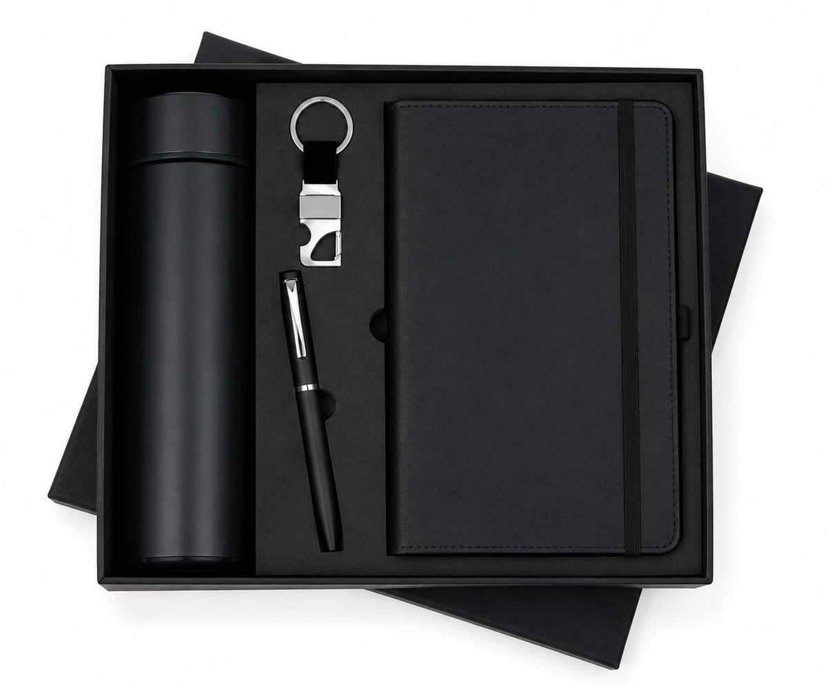 Bottle with Elastic Diary Set