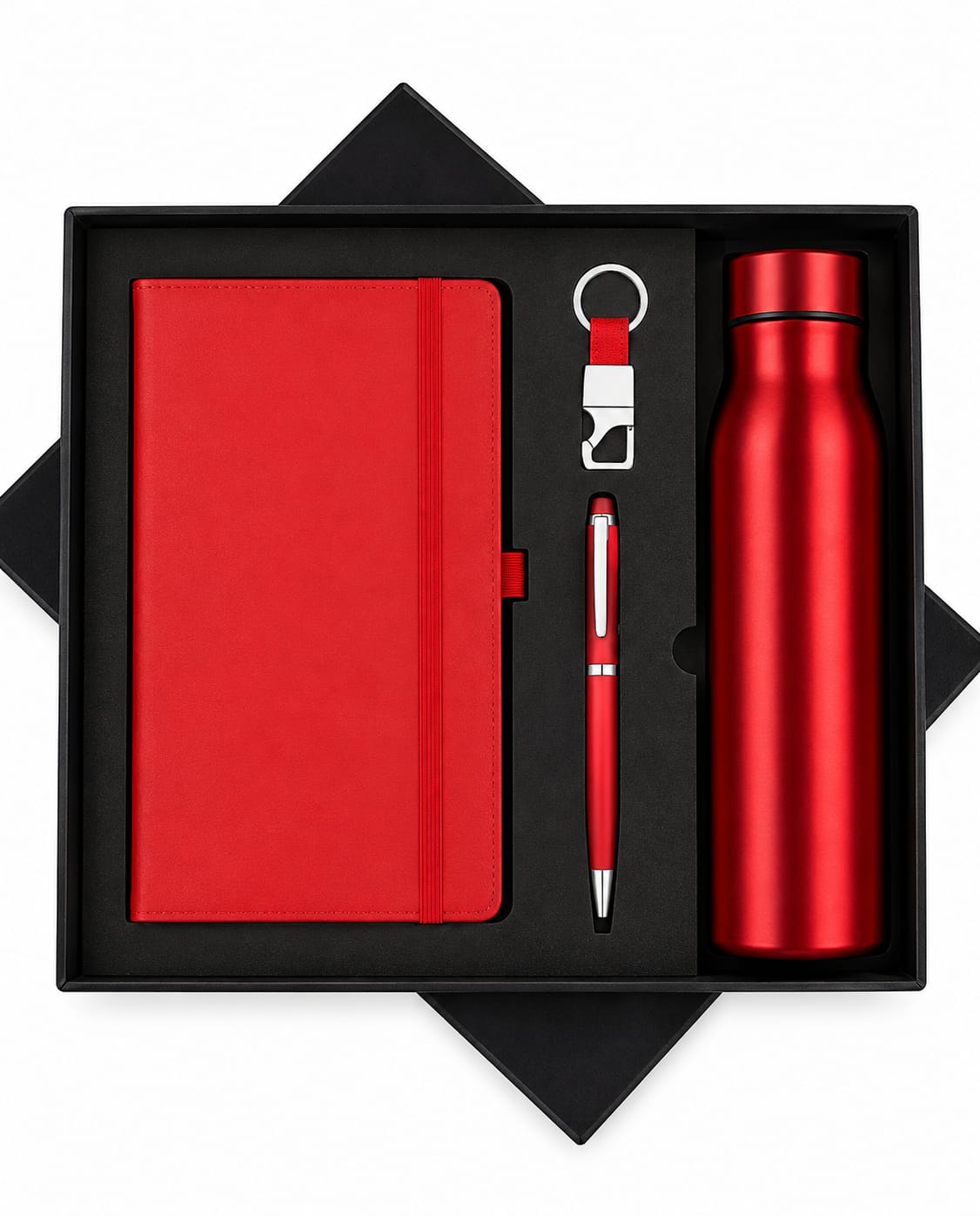 Elastic Diary with Sports Bottle Set