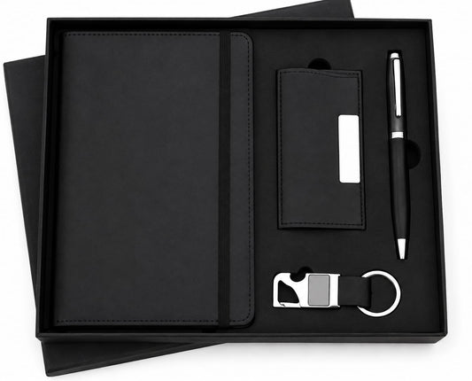 Cardholder & Elastic Diary Corporate Gift Set - PARTYFOXX 