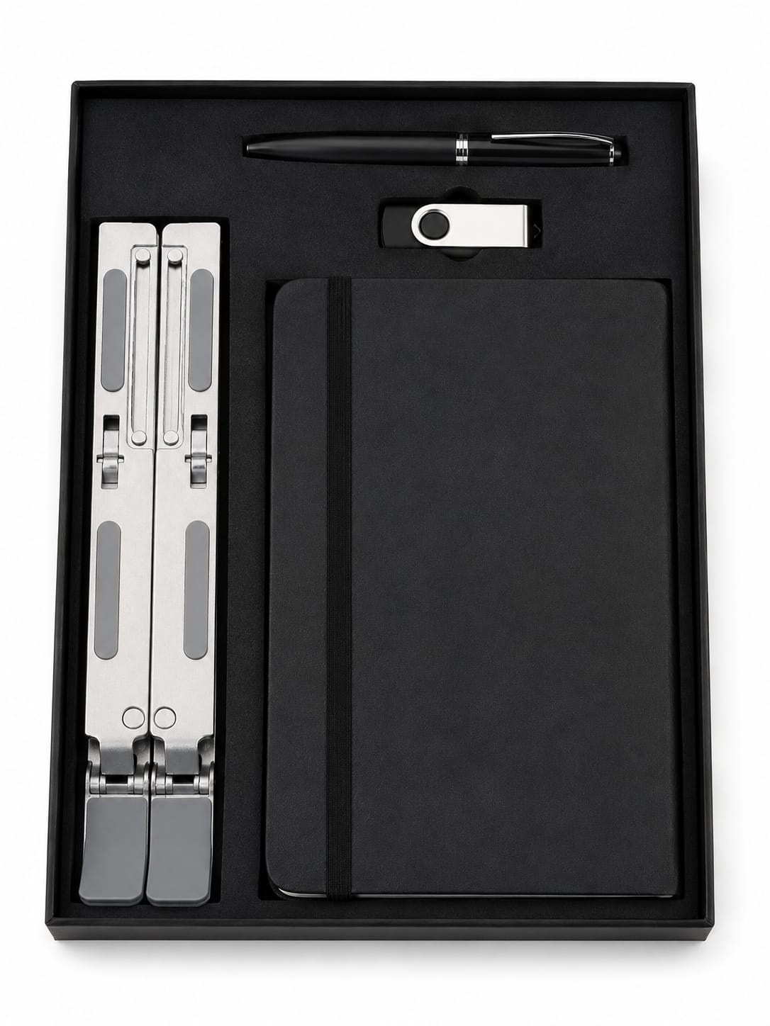 Elastic Diary, Pen Drive, Laptop Stand & Pen Corporate Gift Set