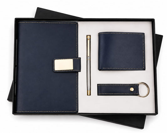 Magnet Diary, Keychain, Purse & Pen Corporate Gift Set - PARTYFOXX 