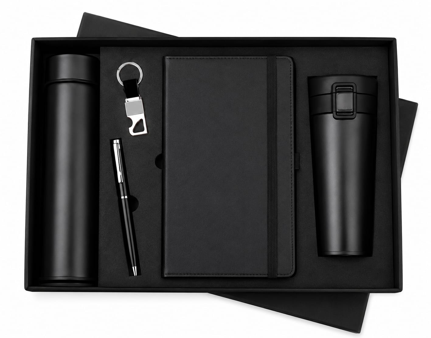 Elastic Diary with Flip Cup Corporate Gift Set
