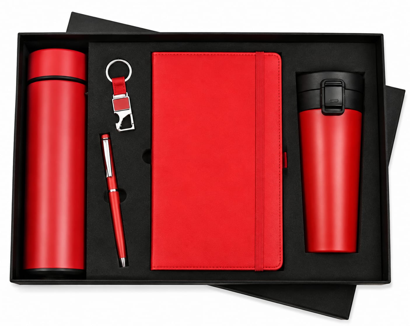 Elastic Diary with Flip Cup Corporate Gift Set