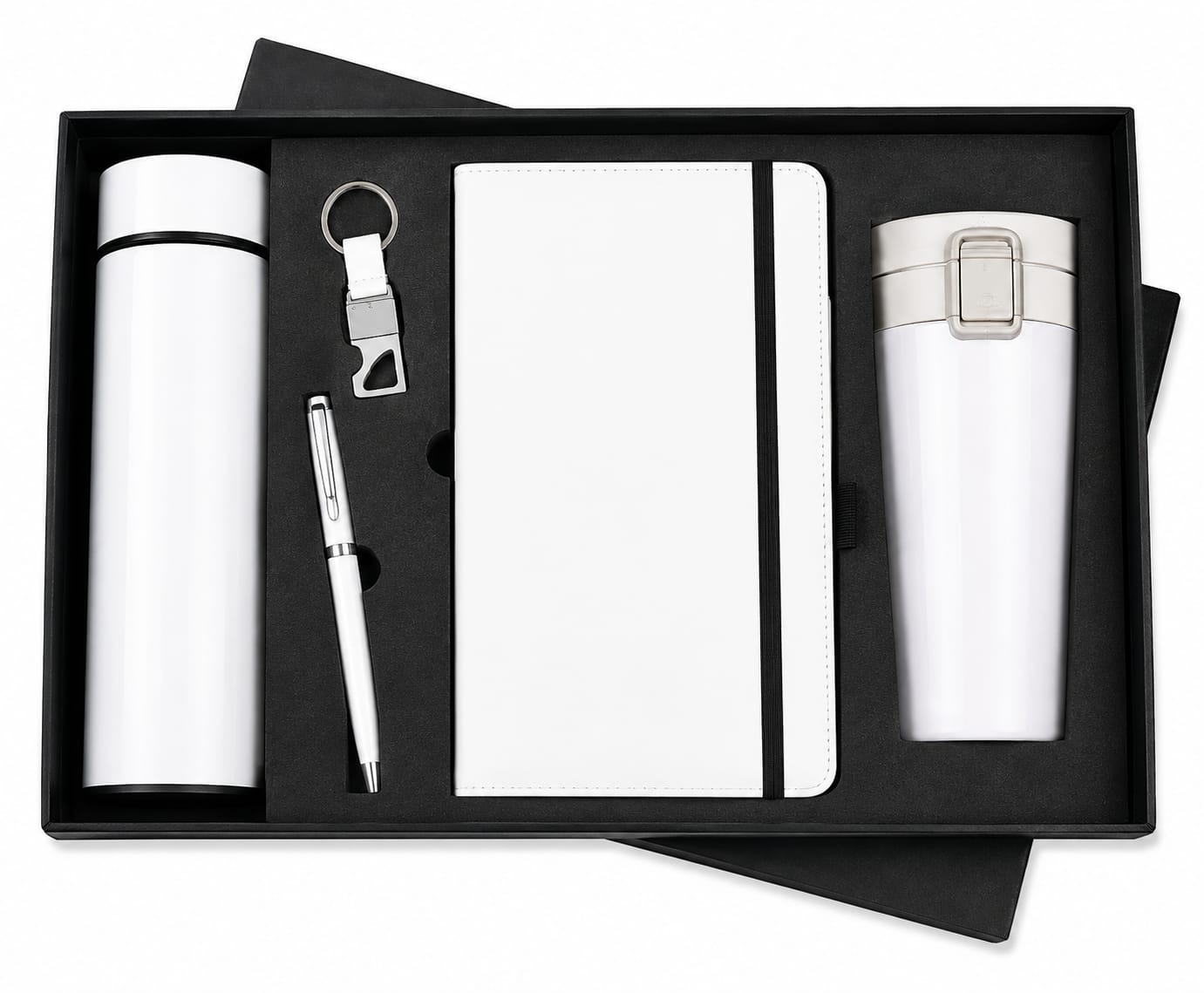 Elastic Diary with Flip Cup Corporate Gift Set