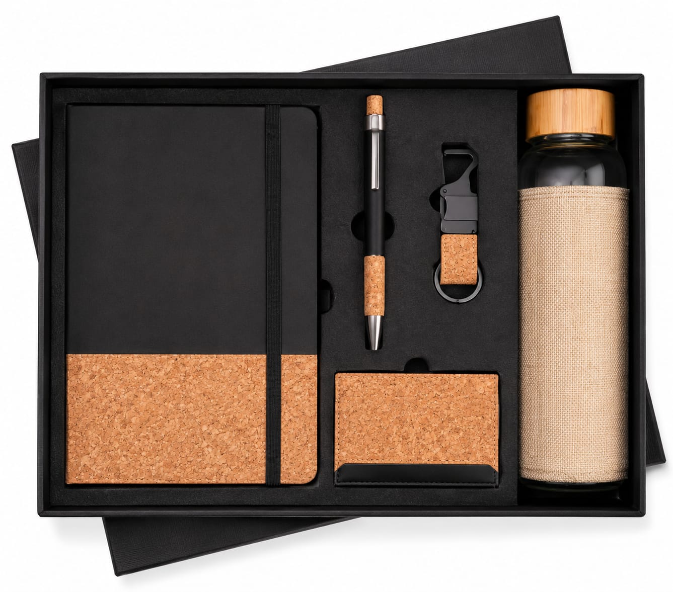 Black Crock Diary, Cardholder, Bottle, Pen & Keychain Corporate Gift Set