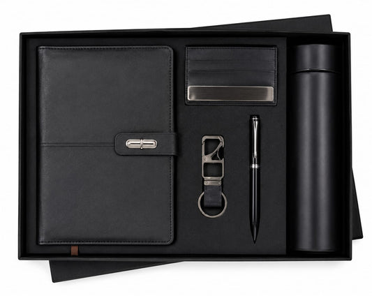 Capsule Magnet Diary, Cardholder, Bottle, Pen & Keychain Corporate Gift Set - PARTYFOXX 