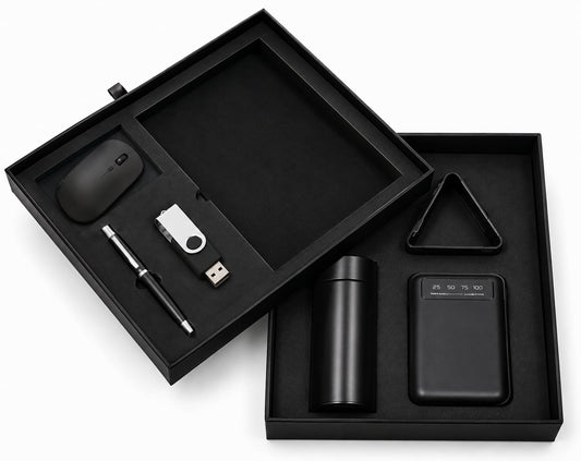 Elastic Diary, Mobile Stand, Bottle, Wireless Mouse, Power Bank, Pen &  Pen Drive Corporate Gift Set - PARTYFOXX 