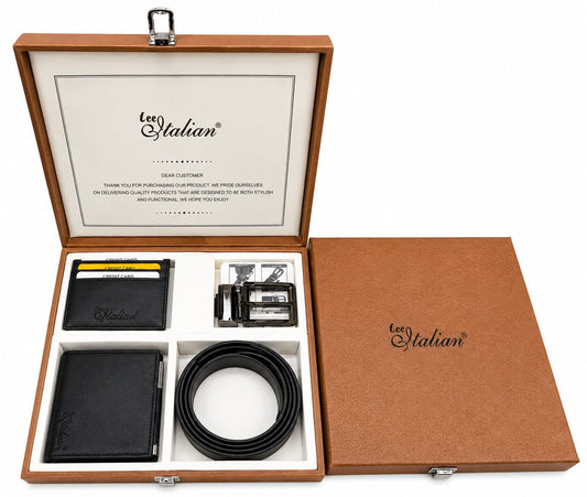 Heavy Box Purse, Belt & Cardholder Corporate Gift Set - PARTYFOXX 