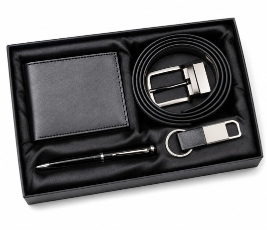 Purse, Pen, Keychain & Belt Corporate Gift Set - PARTYFOXX 