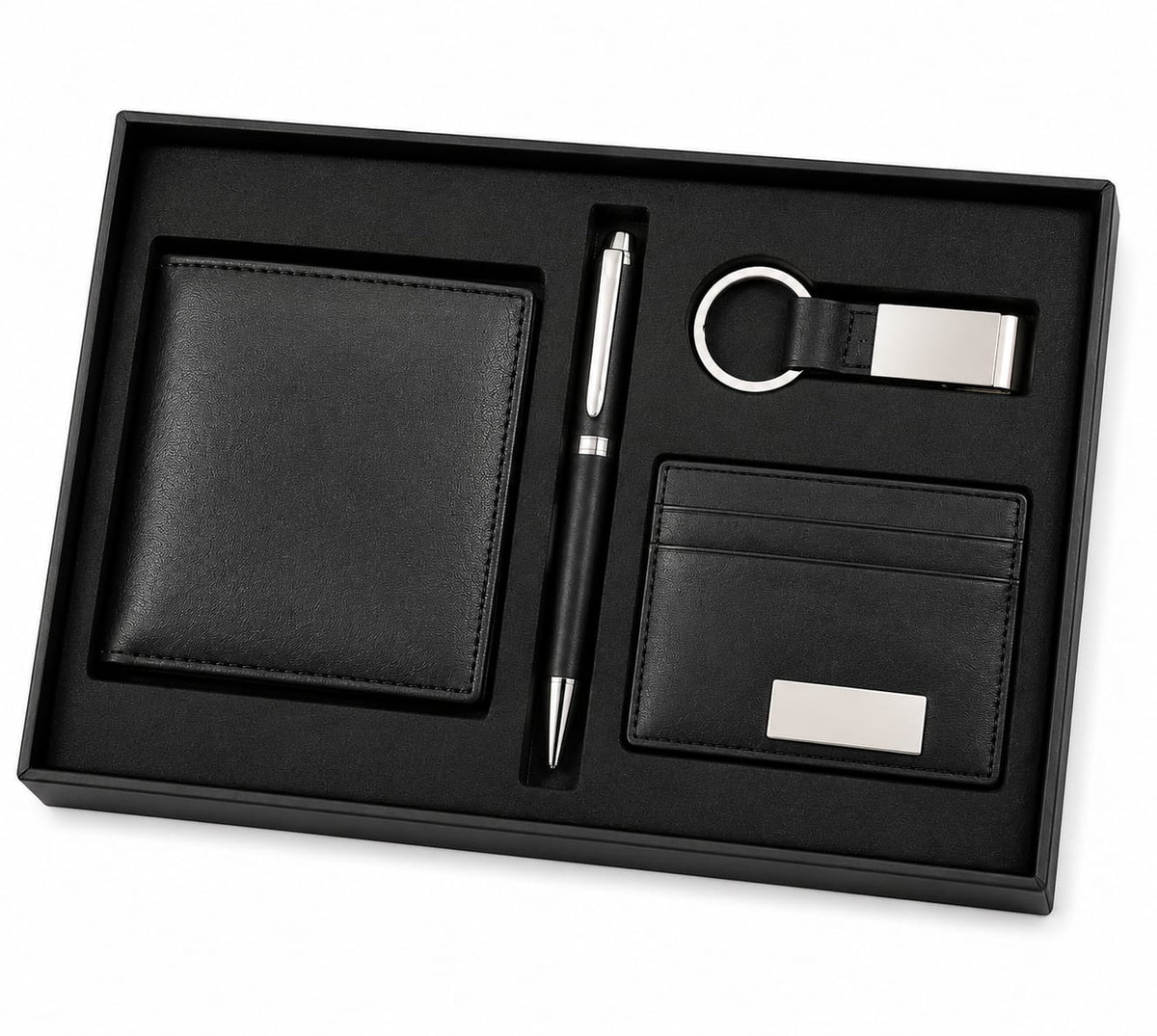 Purse, Pen, Cardholder & Keychain Corporate Gift Set - PARTYFOXX 